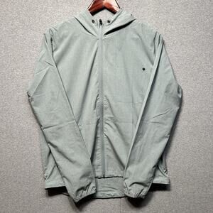 Vuori Women's Size M Light Gray Trainer Shell Hoodie Jacket READ